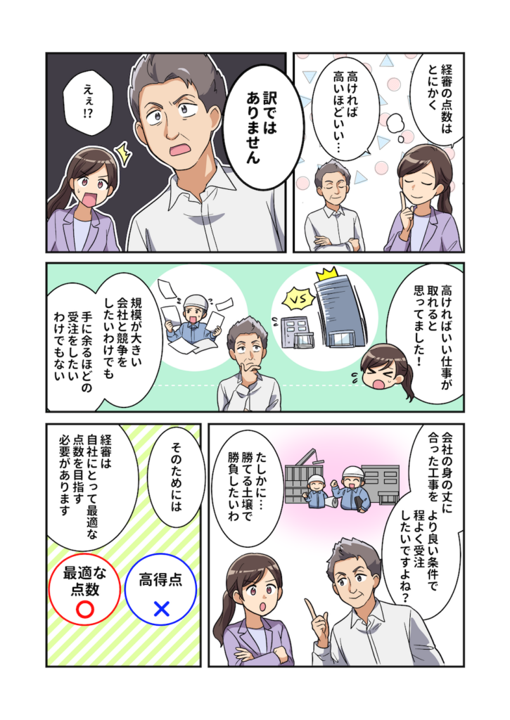 マンガ：経審の点数は高ければ高いほど良い...訳ではありません01